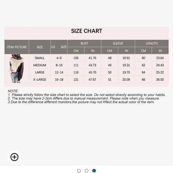 NWOT Women’s Cream Color Block Long Sleeve Lightweight Sweater - Size Medium - Picture 8 of 8